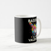 Baseball Is My Valentine Ice Cream Drip Crossed Ba Kaffeetasse (VorderseiteRechts)