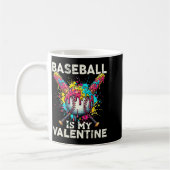 Baseball Is My Valentine Ice Cream Drip Crossed Ba Kaffeetasse (Links)