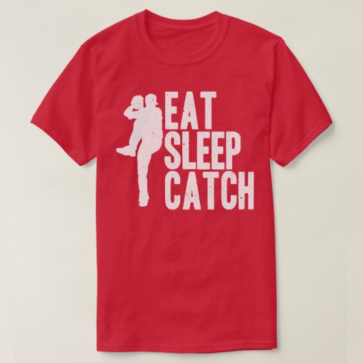 Baseball isst Schlaf T-Shirt (Design vorne)