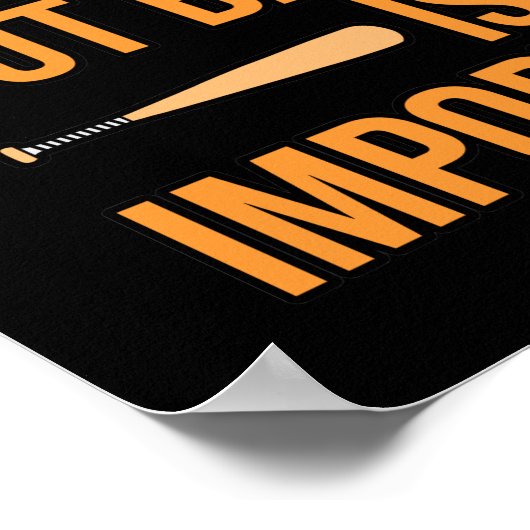 Baseball ist ein wichtiger Sporttrainer Poster (Ecke)