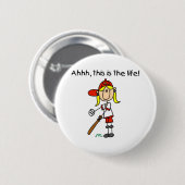 Baseball ist Leben Button (Vorne & Hinten)