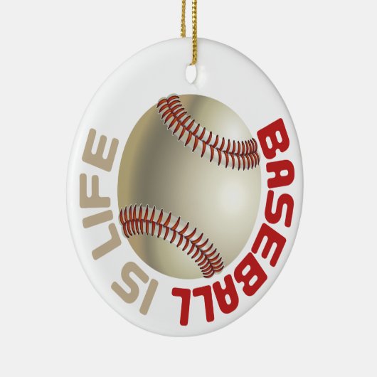 Baseball ist Leben Keramik Ornament (Rechts)