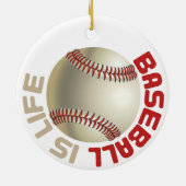 Baseball ist Leben Keramik Ornament (Hinten)