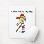 Baseball ist Leben Mousepad (Mit Mouse)