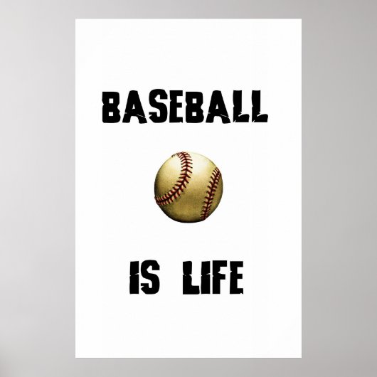 Baseball ist LIfe Poster (Vorne)
