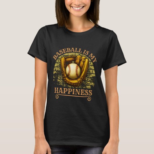 Baseball ist mein Glück T-Shirt (Vorderseite)