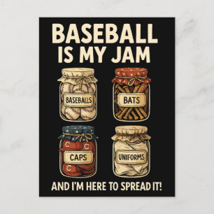 Baseball ist mein Jam - Funny Sports Design Feiertagspostkarte