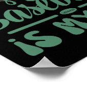 BASEBALL IST MEIN JAM lustig typografischer Baseba Poster (Ecke)