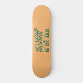 BASEBALL IST MEIN JAM lustig typografischer Baseba Skateboard