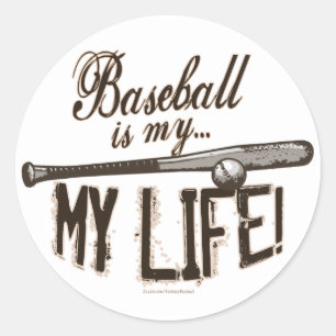 Baseball ist mein Leben! Aufkleber