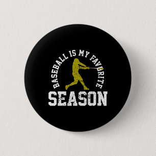 Baseball ist mein Lieblingssaison Vintages Geschen Button