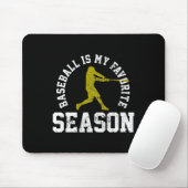 Baseball ist mein Lieblingssaison Vintages Geschen Mousepad (Mit Mouse)