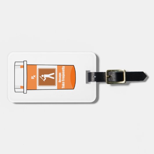 Baseball ist mein Medikament Gepäckanhänger (Vorderseite horizontal)