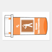 Baseball ist mein Medikament Rechteckiger Aufkleber (Vorderseite)