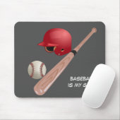 Baseball ist mein Spiel Mousepad (Mit Mouse)