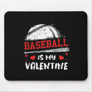 Baseball ist mein Valentiner Valentinstag Cool Spo Mousepad