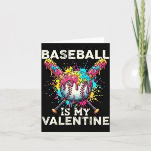 Baseball ist mein Valentinstag Eis Drip Kreuz Ba Karte