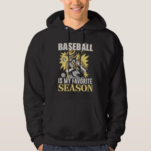 Baseball ist meine Lieblingsjahreszeit Schläger fü Hoodie (Vorderseite)