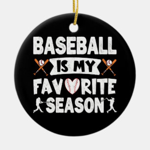 Baseball ist meine Lieblingsjahreszeit Vintage Tre Keramik Ornament