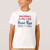 Baseball ist meine Zuhause-Run-Player-Nummer T-Shirt (Vorderseite)