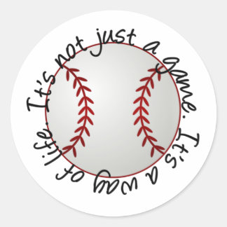 Baseball ist nicht nur ein Spiel Runder Aufkleber