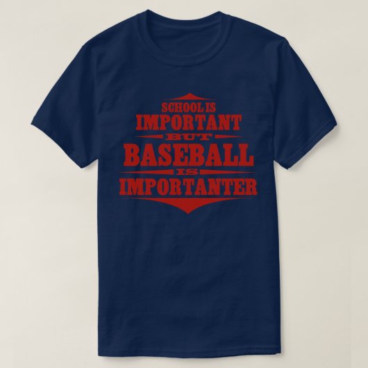Baseball ist wichtig T-Shirt (Design vorne)