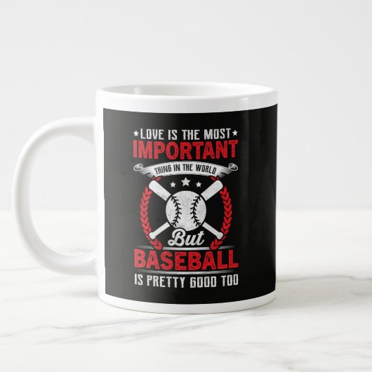 Baseball ist ziemlich gut Jumbo-Tasse (Links)