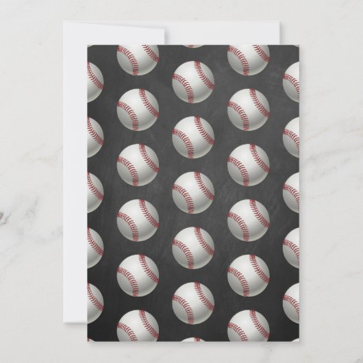 Baseball, jedes Alter Geburtstag Dankeskarte (Rückseite)