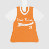 Baseball Jersey mit Foto Orange Ornament (Vorderseite)
