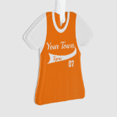 Baseball Jersey mit Foto Orange Ornament (Vorderseite)