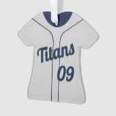 Baseball Jersey mit Foto Ornament (Vorderseite)