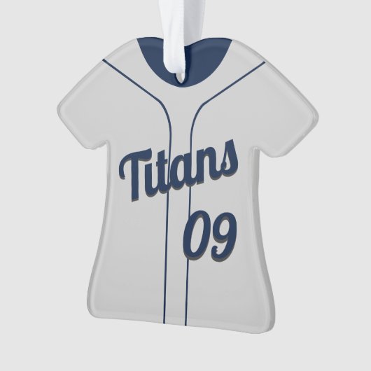 Baseball Jersey mit Foto Ornament (Vorderseite)