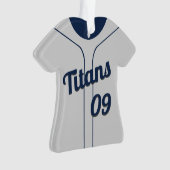 Baseball Jersey mit Foto Ornament (Vorderseite)