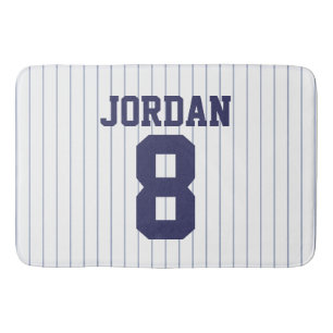 Baseball Jersey mit Individuelle Name und Nummer Badematte