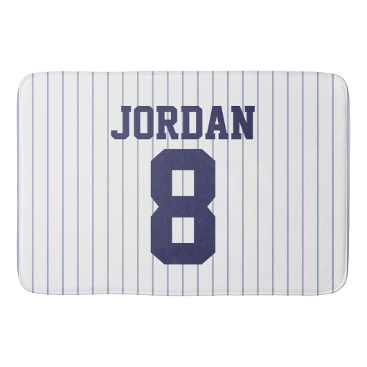 Baseball Jersey mit Individuelle Name und Nummer Badematte (Vorderseite)