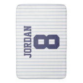 Baseball Jersey mit Individuelle Name und Nummer Badematte (Vorderseite Vertikal)