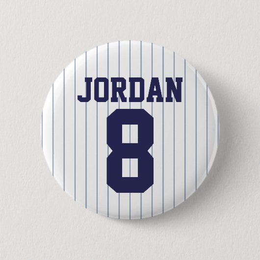 Baseball Jersey mit Individuelle Name und Nummer Button (Vorderseite)