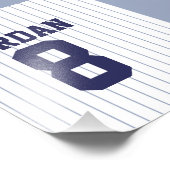 Baseball Jersey mit Individuelle Name und Nummer Fotodruck (Ecke)