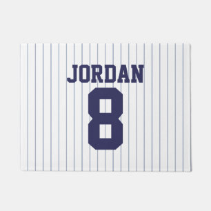 Baseball Jersey mit Individuelle Name und Nummer Fußmatte