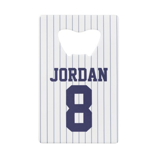 Baseball Jersey mit Individuelle Name und Nummer Geldbeutel Flaschenöffner (Vorderseite)