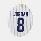 Baseball Jersey mit Individuelle Name und Nummer Keramik Ornament (Rechts)
