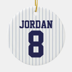 Baseball Jersey mit Individuelle Name und Nummer Keramik Ornament