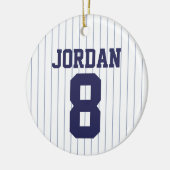 Baseball Jersey mit Individuelle Name und Nummer Keramik Ornament (Links)