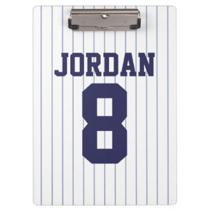Baseball Jersey mit Individuelle Name und Nummer Klemmbrett