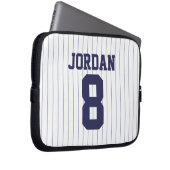 Baseball Jersey mit Individuelle Name und Nummer Laptopschutzhülle (Vorne Rechts)