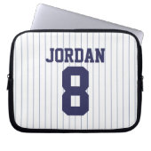 Baseball Jersey mit Individuelle Name und Nummer Laptopschutzhülle (Vorderseite)