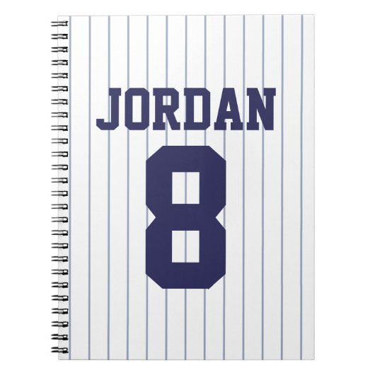 Baseball Jersey mit Individuelle Name und Nummer Notizblock (Vorderseite)