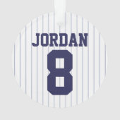 Baseball Jersey mit Individuelle Name und Nummer Ornament (Rückseite)