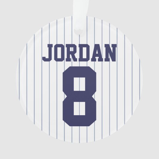 Baseball Jersey mit Individuelle Name und Nummer Ornament (Vorderseite)