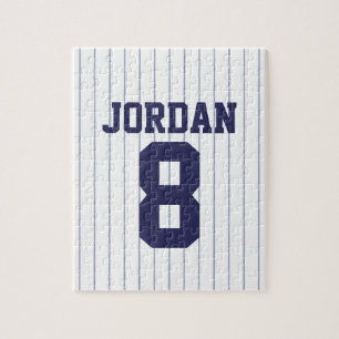 Baseball Jersey mit Individuelle Name und Nummer Puzzle